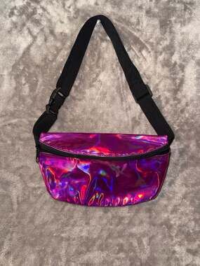 Mommy & Me Best Brands Holographic Pink Fanny Pack Belt Bag Bundle